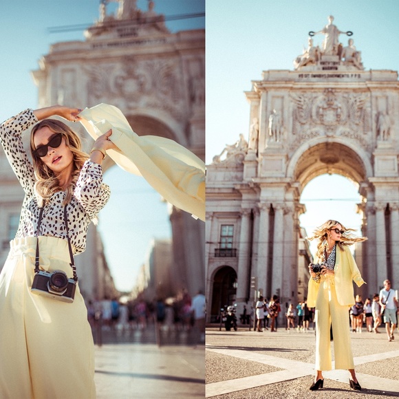 River Island Pants - Yellow Paperbag Waist Culotte from River Island